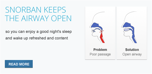 The SnorBan mouthpiece stop snoring by holding the lower jaw forward causing the windpipe to open.